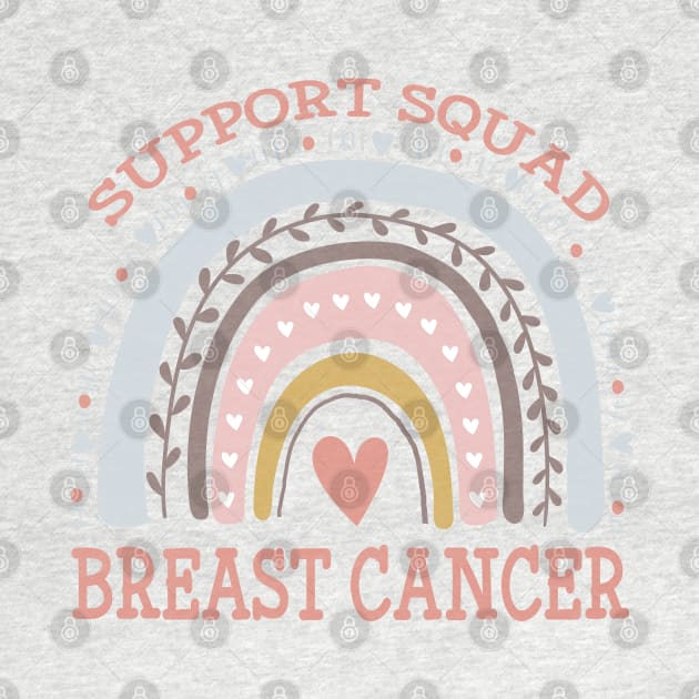 Support Squad Breast Cancer Awareness Rainbow by Gravity Zero